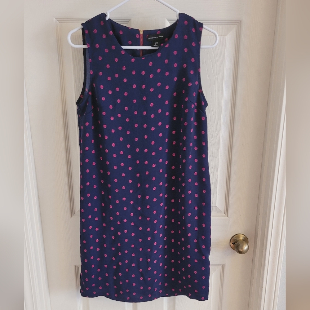 Women's blue with pink polka dot size 4 dress.